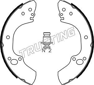 Trusting 073.170 - Комплект тормозных колодок, барабанные unicars.by