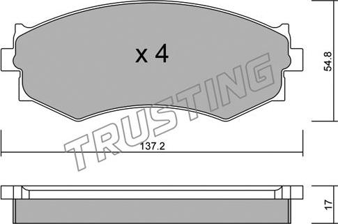 Trusting 197.0 - Тормозные колодки, дисковые, комплект unicars.by