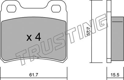 Trusting 143.0 - Тормозные колодки, дисковые, комплект unicars.by