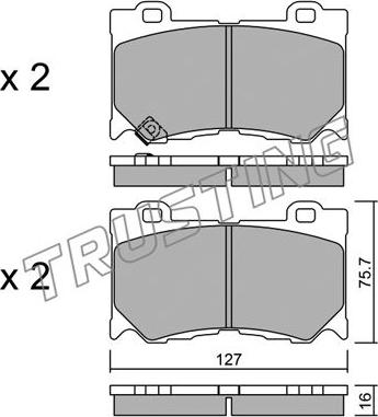 Trusting 1053.0 - Тормозные колодки, дисковые, комплект unicars.by