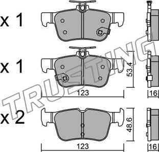 Trusting 1064.0 - Тормозные колодки, дисковые, комплект unicars.by