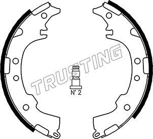 Trusting 115.304 - Комплект тормозных колодок, барабанные unicars.by