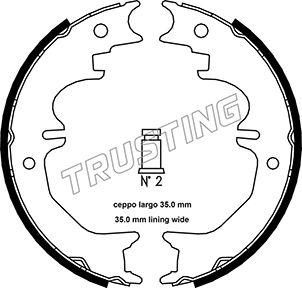 Trusting 115.313 - Комплект тормозов, ручник, парковка unicars.by