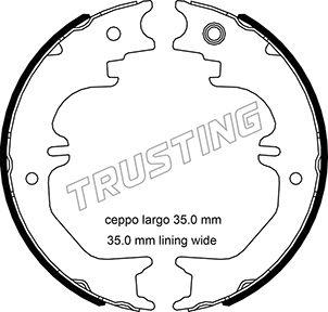 Trusting 115.329 - Комплект тормозов, ручник, парковка unicars.by