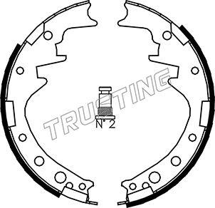 Trusting 115.249 - Комплект тормозных колодок, барабанные unicars.by