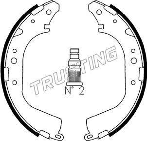 Trusting 115.268 - Комплект тормозных колодок, барабанные unicars.by