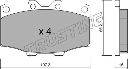 Trusting 111.0 - Тормозные колодки, дисковые, комплект unicars.by