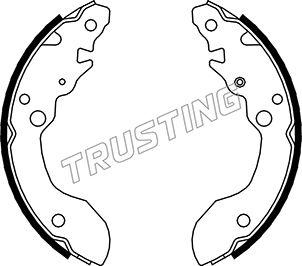 Trusting 111.244 - Комплект тормозных колодок, барабанные unicars.by