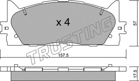 Trusting 899.0 - Тормозные колодки, дисковые, комплект unicars.by