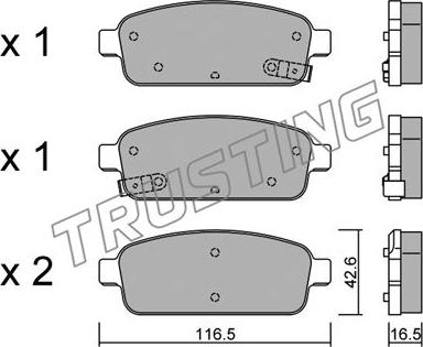 OEMparts 90297401 - Тормозные колодки, дисковые, комплект unicars.by