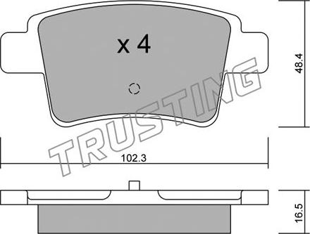 Trusting 817.0 - Тормозные колодки, дисковые, комплект unicars.by