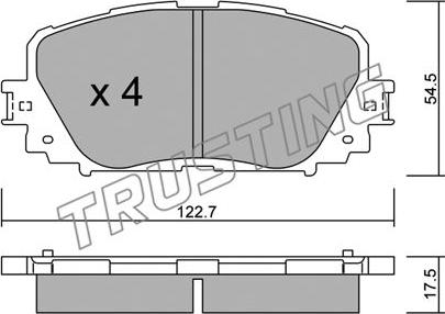 Trusting 836.0 - Тормозные колодки, дисковые, комплект unicars.by