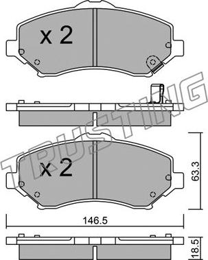 Pagid T1815MX - Тормозные колодки, дисковые, комплект unicars.by