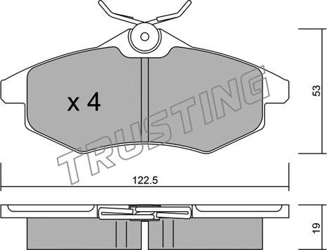 Trusting 337.0 - Тормозные колодки, дисковые, комплект unicars.by