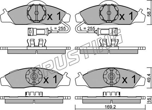 Trusting 377.0 - Тормозные колодки, дисковые, комплект unicars.by