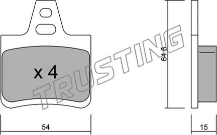 Trusting 294.0 - Тормозные колодки, дисковые, комплект unicars.by