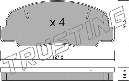 Trusting 248.0 - Тормозные колодки, дисковые, комплект unicars.by