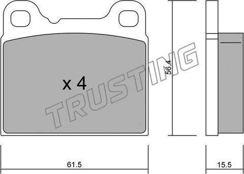 Trusting 209.0 - Тормозные колодки, дисковые, комплект unicars.by