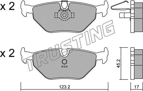 Trusting 219.0 - Тормозные колодки, дисковые, комплект unicars.by