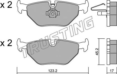 Trusting 270.0 - Тормозные колодки, дисковые, комплект unicars.by