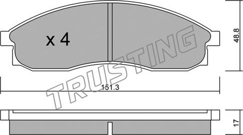 Trusting 756.0 - Тормозные колодки, дисковые, комплект unicars.by