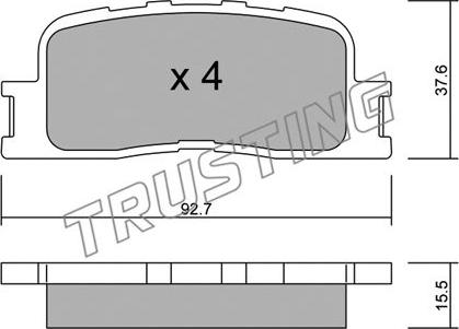 Trusting 769.0 - Тормозные колодки, дисковые, комплект unicars.by