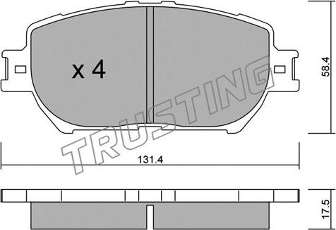 Trusting 767.0 - Тормозные колодки, дисковые, комплект unicars.by