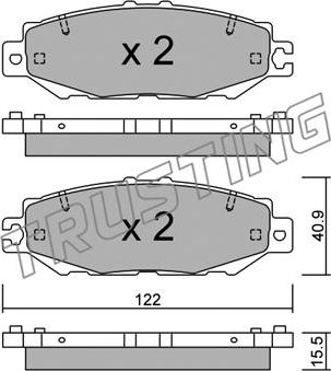 Trusting 775.1 - Тормозные колодки, дисковые, комплект unicars.by