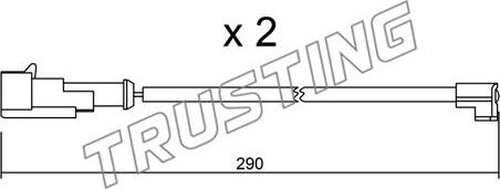 Trusting SU.100K - Сигнализатор, износ тормозных колодок unicars.by