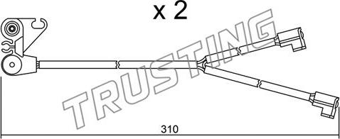 Trusting SU.170K - Сигнализатор, износ тормозных колодок unicars.by