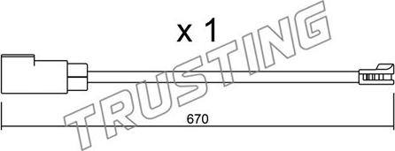 Trusting SU.341 - Сигнализатор, износ тормозных колодок unicars.by