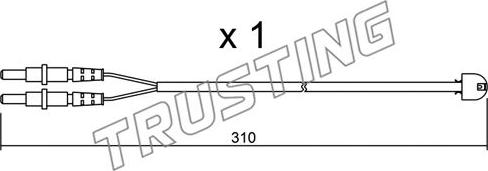 Trusting SU.242 - Сигнализатор, износ тормозных колодок unicars.by