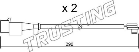 Trusting SU.260K - Сигнализатор, износ тормозных колодок unicars.by