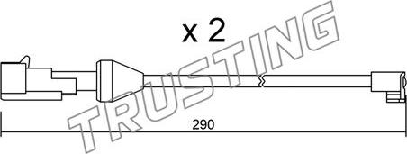 Trusting SU.204K - Сигнализатор, износ тормозных колодок unicars.by