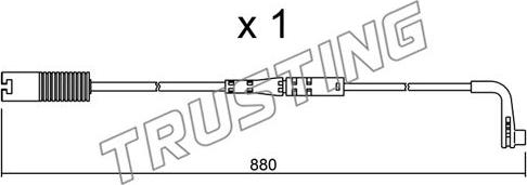 Trusting SU.207 - Сигнализатор, износ тормозных колодок unicars.by