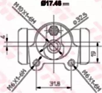 TRW BWA129 - Колесный тормозной цилиндр unicars.by