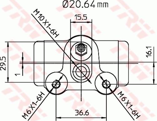 TRW BWF251 - Колесный тормозной цилиндр unicars.by