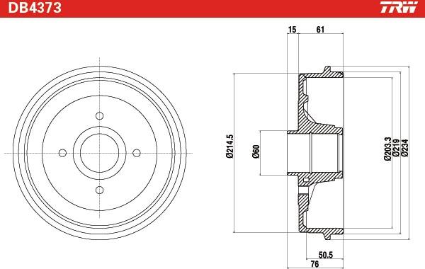 TRW DB4373 - Тормозной барабан unicars.by