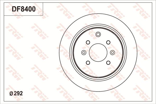 TRW DF8400S - Тормозной диск unicars.by