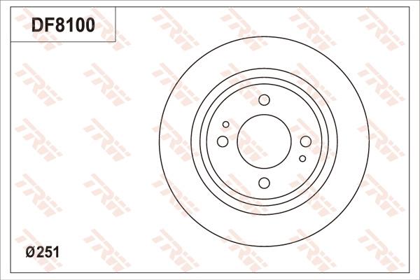 TRW DF8100 - Тормозной диск unicars.by