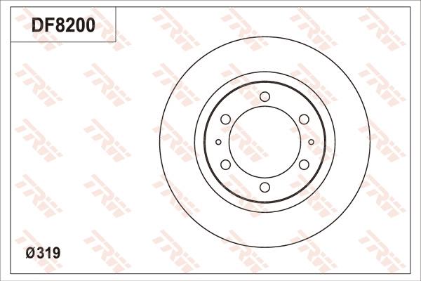 TRW DF8200 - Тормозной диск unicars.by