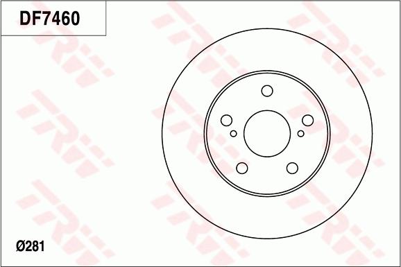 TRW DF7460 - Тормозной диск unicars.by