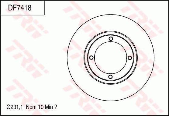 TRW DF7418 - Тормозной диск unicars.by