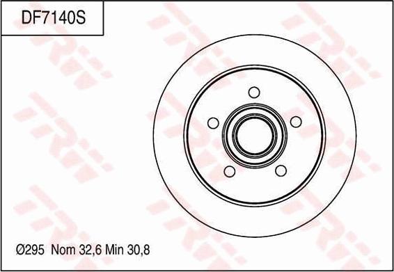 TRW DF7140S - Тормозной диск unicars.by