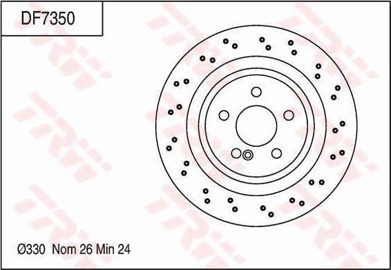 TRW DF7350 - Тормозной диск unicars.by