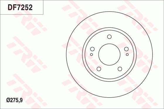 TRW DF7252 - Тормозной диск unicars.by