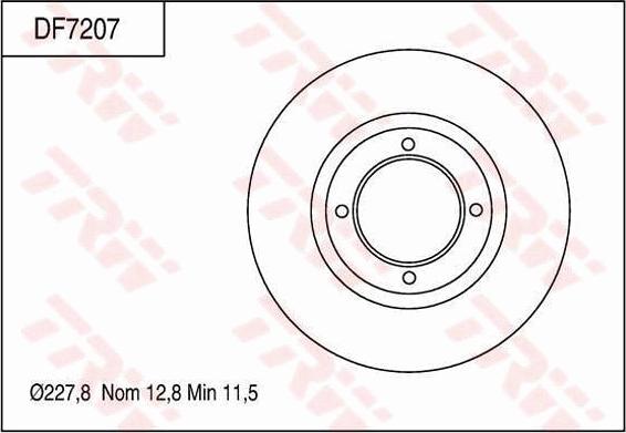 TRW DF7207 - Тормозной диск unicars.by