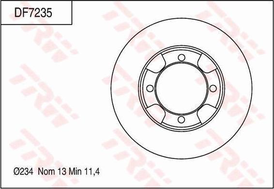 TRW DF7235 - Тормозной диск unicars.by