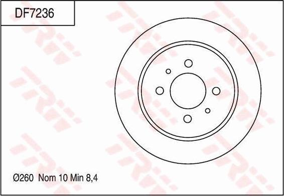 TRW DF7236 - Тормозной диск unicars.by