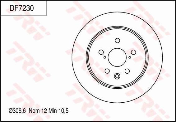 TRW DF7230 - Тормозной диск unicars.by